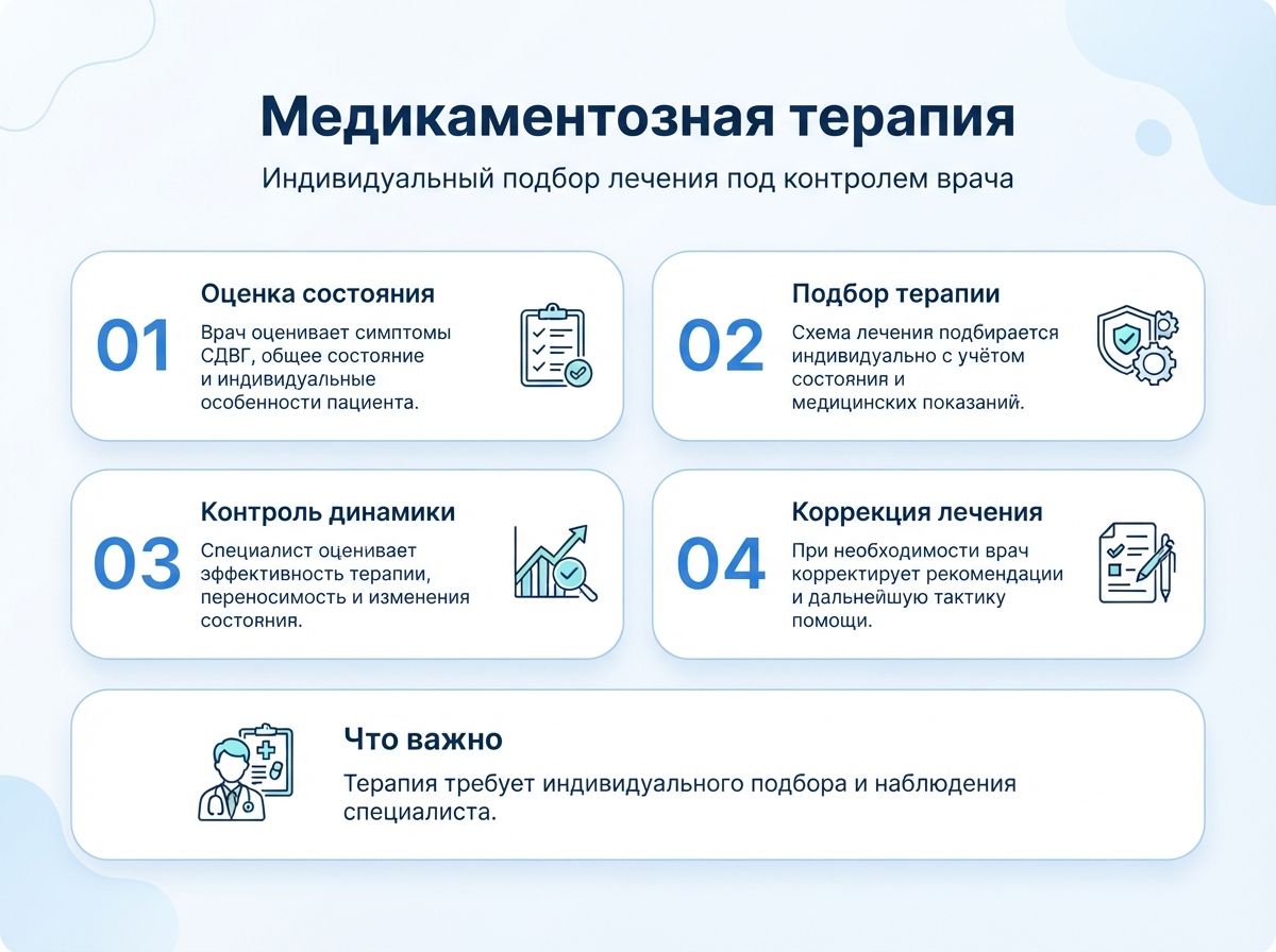 Лечение СДВГ в Барановичах у детей и взрослыхинфографика